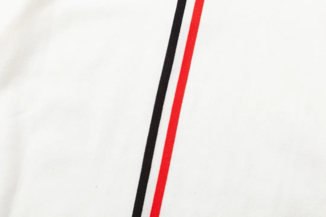 Thom Browne ➡️ POLO ， Retro Same Style Polo Versatile : White Size：M-3XL